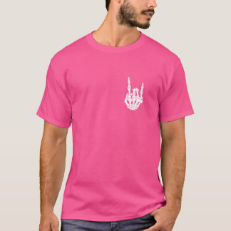 パンクロックスケルトンクールロッカーハロウィーン男性女性 Tシャツ
