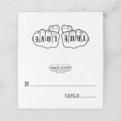 パンクロックタトゥーハンズトゥルーラブミニマリスト プレイスカード (外部開封)