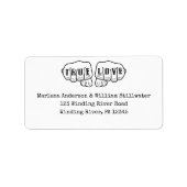 パンクロックタトゥーハンズトゥルーラブ差出人住所 ラベル (正面)