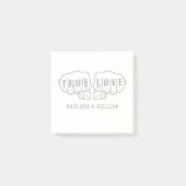 パンクロックタトゥーハンズトゥルーラブ1周年記念 ポストイット (正面)