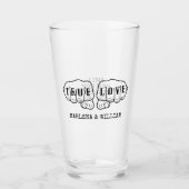 パンクロックタトゥーハンズトゥルーラブ3周年記念 タンブラーグラス (正面)