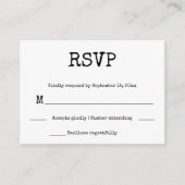 パンクロックタトゥーハンズミニマリストブラックとホワイト エンクロージャーカード (正面)