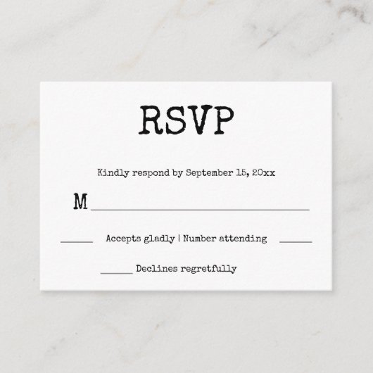 パンクロックタトゥーハンズミニマリストブラックとホワイト エンクロージャーカード (正面)