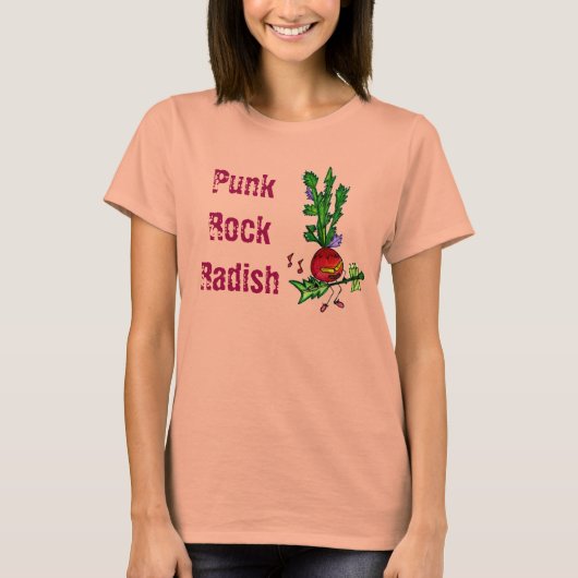 パンクロックダイコン、燃え尽きたティー Tシャツ (正面)