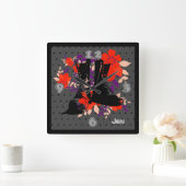 パンクロックパーソナライズされたブーツ スクエア壁時計 (ホーム)