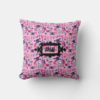 パンクロックフォーバー10代のガールルームデコールパーソナライズ クッション