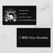 パンクロックモホークスカルバラズギタースパイク 名刺 (正面/裏面)