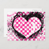 パンクロックラブ結婚のブライダルシャワーへの招待 インビテーションポストカード (正面/裏面)