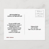 パンクロックラブ結婚のブライダルシャワーへの招待 インビテーションポストカード (裏面)