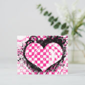 パンクロックラブ結婚のブライダルシャワーへの招待 インビテーションポストカード (スタンド正面)