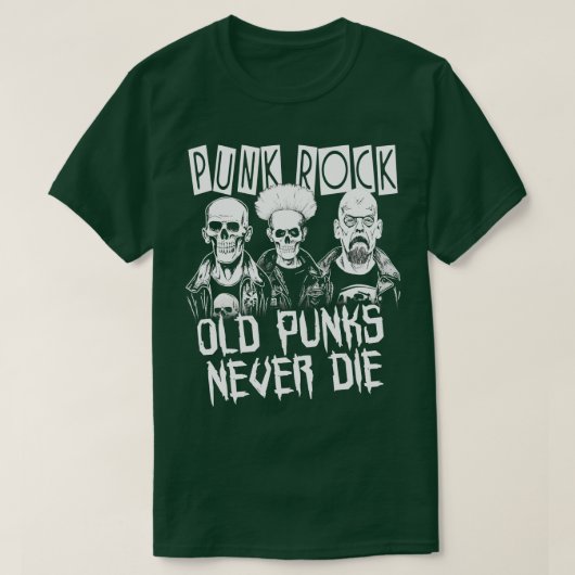 パンクロック古いパンクス決して死なない2 Tシャツ (デザイン正面)