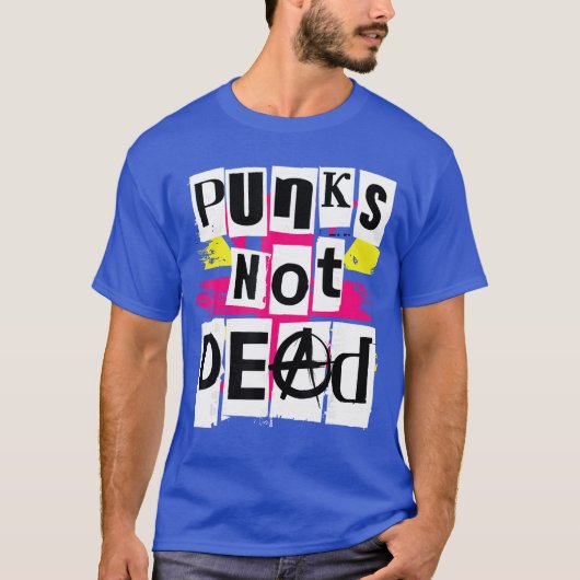 パンクロック好きの友達のためのPunks Not Dead Tシャツ (正面)