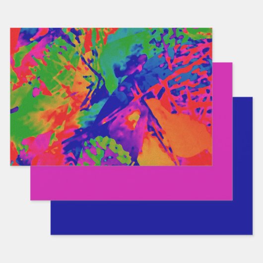パンクロック抽象デザイン。 ラッピングペーパーシート (セット)