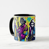 パンクロック通りアートバンドグラフィティ マグカップ (正面左)