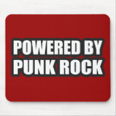 パンクロック音楽によって動力を与えられる人の女の子 マウスパッド (正面)