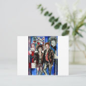 パンクロック音楽ファッションのイメージ ポストカード (スタンド正面)