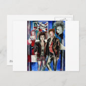 パンクロック音楽ファッションのイメージ ポストカード (正面/裏面)