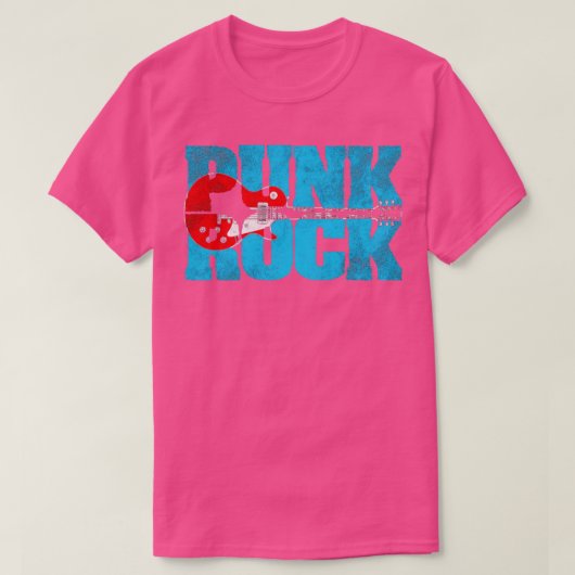 パンクロック音楽 Tシャツ (デザイン正面)