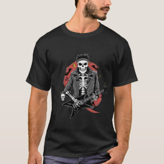 パンクロック骨格ハロウィーンエディ不気味ファッション! Tシャツ