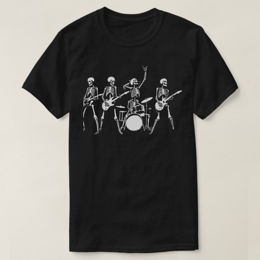 パンクロック骨格バンド Tシャツ (デザイン正面)