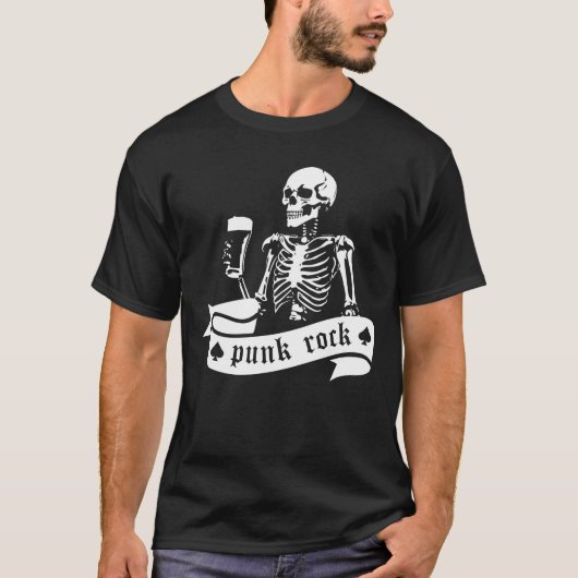 パンクロック骨格 Tシャツ (正面)