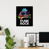 パンクロック おもしろ音楽 ダークBG ポスター (ホームオフィス)