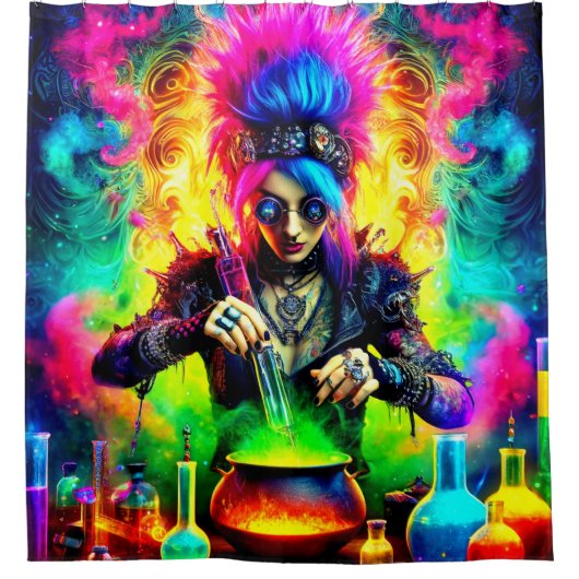 パンクロック シャワーカーテン (正面)