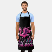 パンクロック、フラミンゴロック エプロン (着用した状態)