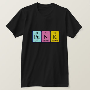 パンク周期表語のシャツ Tシャツ
