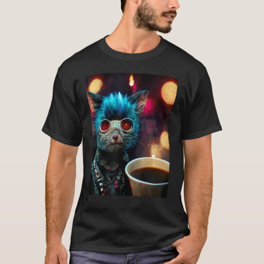 パンク猫 Tシャツ (正面)
