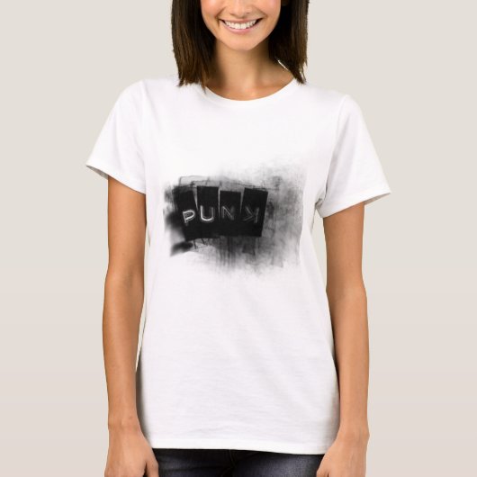パンク白黒 Tシャツ (正面)