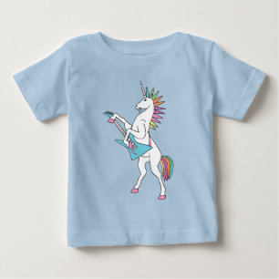 パンク石ユニコーン遊ギターワイシャツ ベビーTシャツ