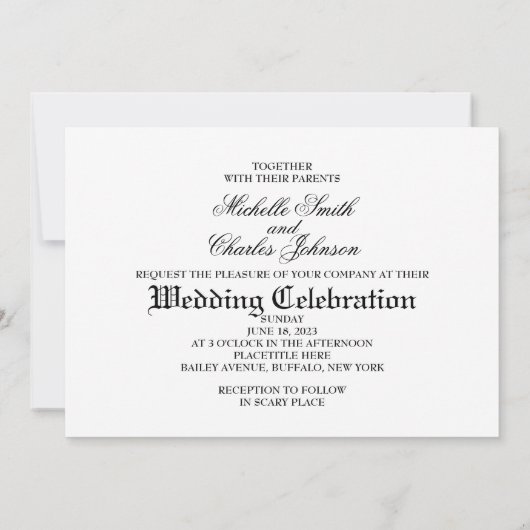 パンク結婚ズ 招待状 (裏面)