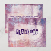 パンク落書きロックアンドロ結婚ール サンキューカード (正面/裏面)