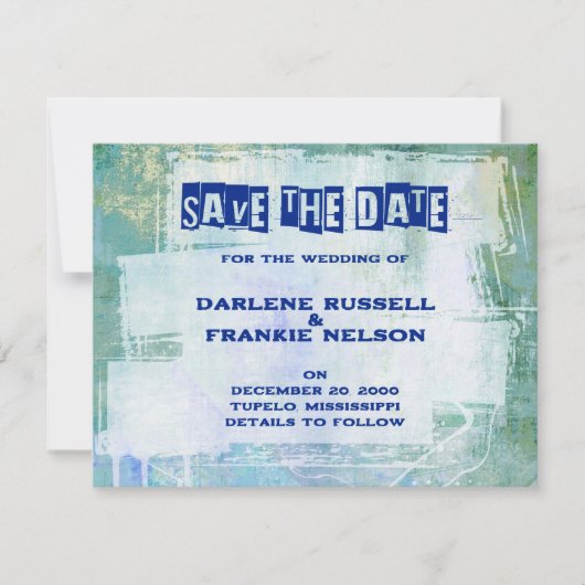 パンク落書きロックアンドロ結婚ール セーブザデート (正面)