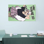 パンク10代のガールグリーンマンガ16th誕生日 横断幕 (トレードショー)