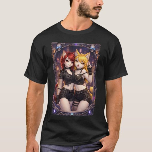 パンク・カツプとミョウスタード Tシャツ (正面)