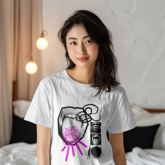 パンク グランジ ハート コラージュ Tシャツ