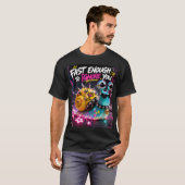 パンク スネイル "ファスト イナフ" – 両面 3D グラフィック Tシャツ (正面フル)