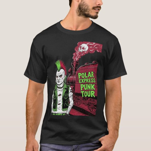 パンク・ポーラーエクスプレス指揮者 Tシャツ (正面)