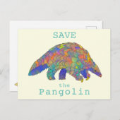 パングカラフル救リン絶滅危惧動物行動主義 ポストカード (正面/裏面)