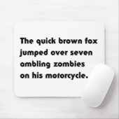 パングラムTシャツ The Quick Brown Fox Jumped Over... マウスパッド (マウス)