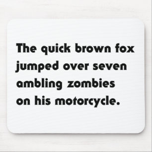 パングラムTシャツ The Quick Brown Fox Jumped Over... マウスパッド
