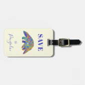 パング救リンかわいカラフルパーソナライズされた ラゲッジタグ (正面横)