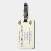 パング救リンかわいカラフルパーソナライズされた ラゲッジタグ (裏面縦)