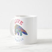 パング救ロリン可愛いクリスマススローガン コーヒーマグカップ (正面左)