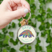 パング救ロリン絶滅の危機にある動物権利運動 キーホルダー (手)
