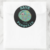 パング救ロリン絶滅危カラフル険種芸術 ラウンドシール (バッグ)