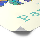 パング救ロリン絶滅危惧動物カラフルグリーン ポスター (角)