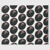 パング転がリンのクリスマスの白黒を上げる ラッピングペーパー (フラット)
